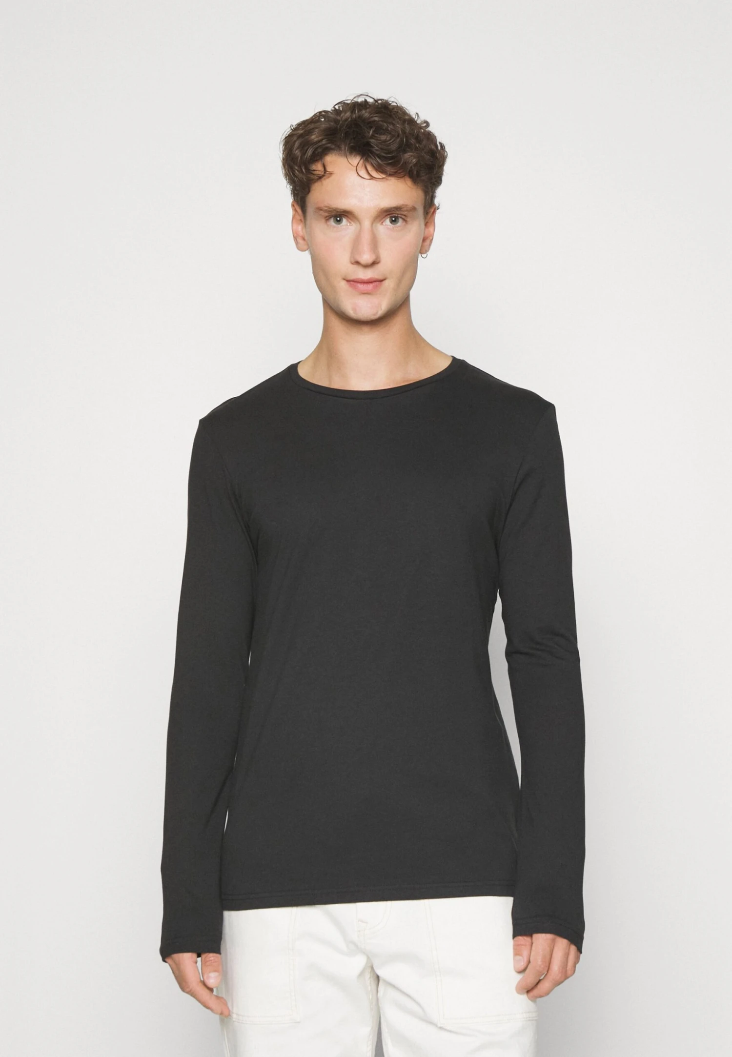 Pier One 2 Pack - Camiseta De Manga Larga - Black/Khaki 2 Pier One 2 Pack - Camiseta De Manga Larga - Black/Khaki - Imagen 2