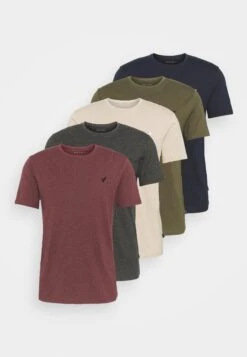Pier One 5 Pack - Camiseta Básica - Dark Grey/Dark Blue/Olive -Pier One Ventas 0f912bddd05048f8b5cda3d15e55e149