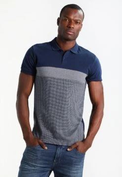 Pier One Polo - Dark Blue/Mottled Grey