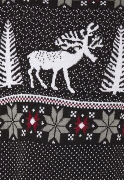 Pier One Wintery Christmas Jumper- Jersey De Punto - Black -Pier One Ventas 19b4f5f8cc11462394392012199e9096
