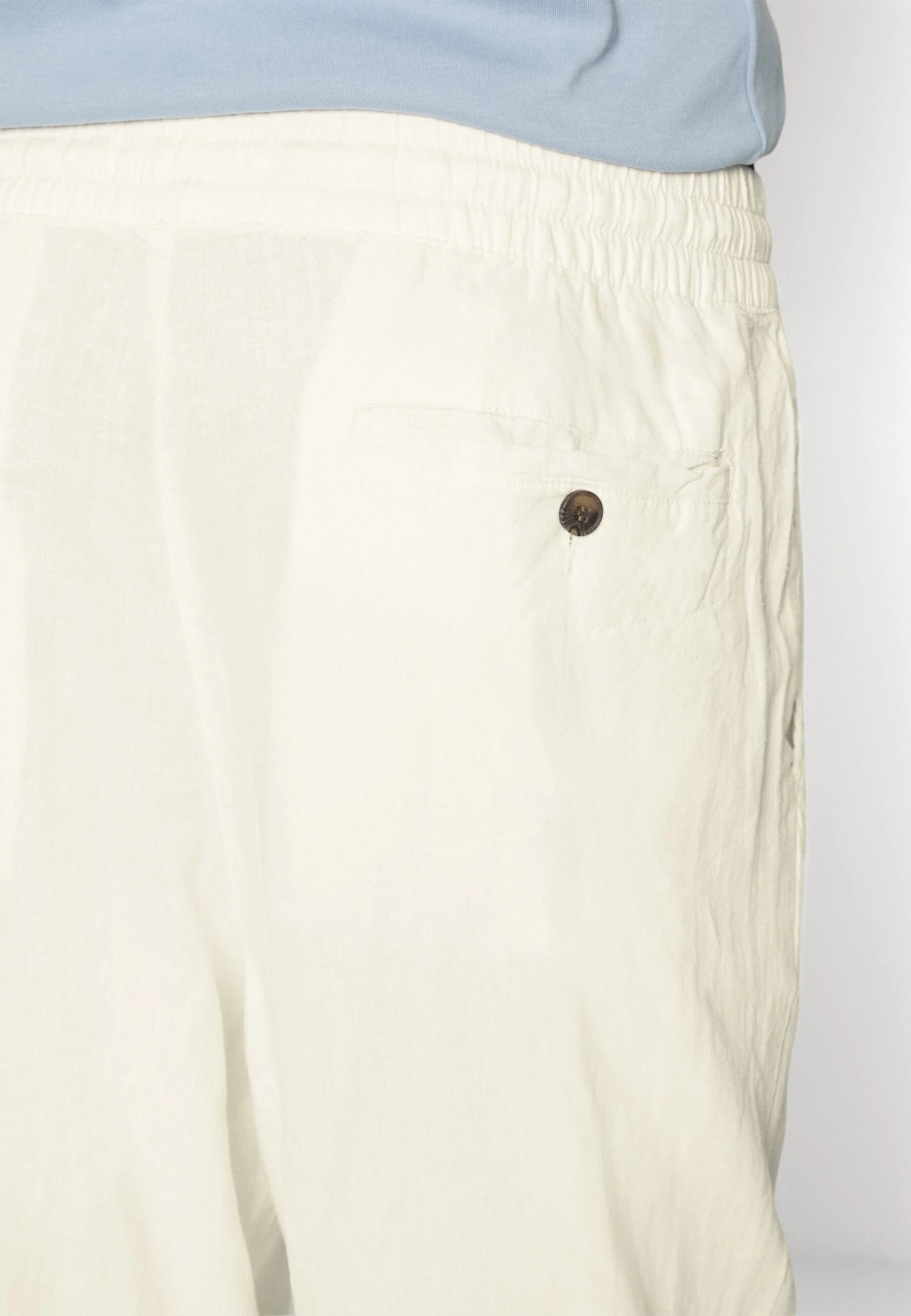 Pier One Drawcord Trousers Linen Blend - Pantalones - White 6 Pier One Drawcord Trousers Linen Blend - Pantalones - White - Imagen 6
