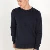 Pier One Basic Crewneck - Jersey De Punto - Dark Blue