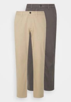 Pier One 2 Pack - Pantalones Chinos - Dark Grey/Beige -Pier One Ventas 3732d6804b77450d9a31204f549c6b48