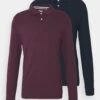 Pier One 2 Pack - Polo - Bordeaux/Dark Blue