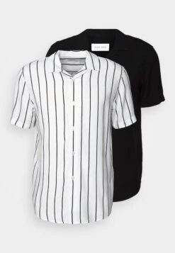 Pier One 2 Pack - Camisa - Black/White -Pier One Ventas 3fe10c51a5864c25954f7afee7966589