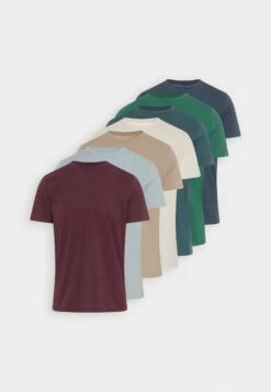 Pier One 7 Pack - Camiseta Básica - Blue/Mottled Bordeaux/White -Pier One Ventas 40238aec486841c1aa91cee1f0bc607e
