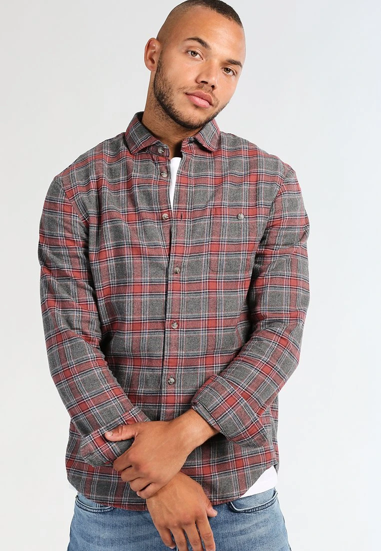 Pier One Camisa - Grey/Coral 1 Pier One Camisa - Grey/Coral