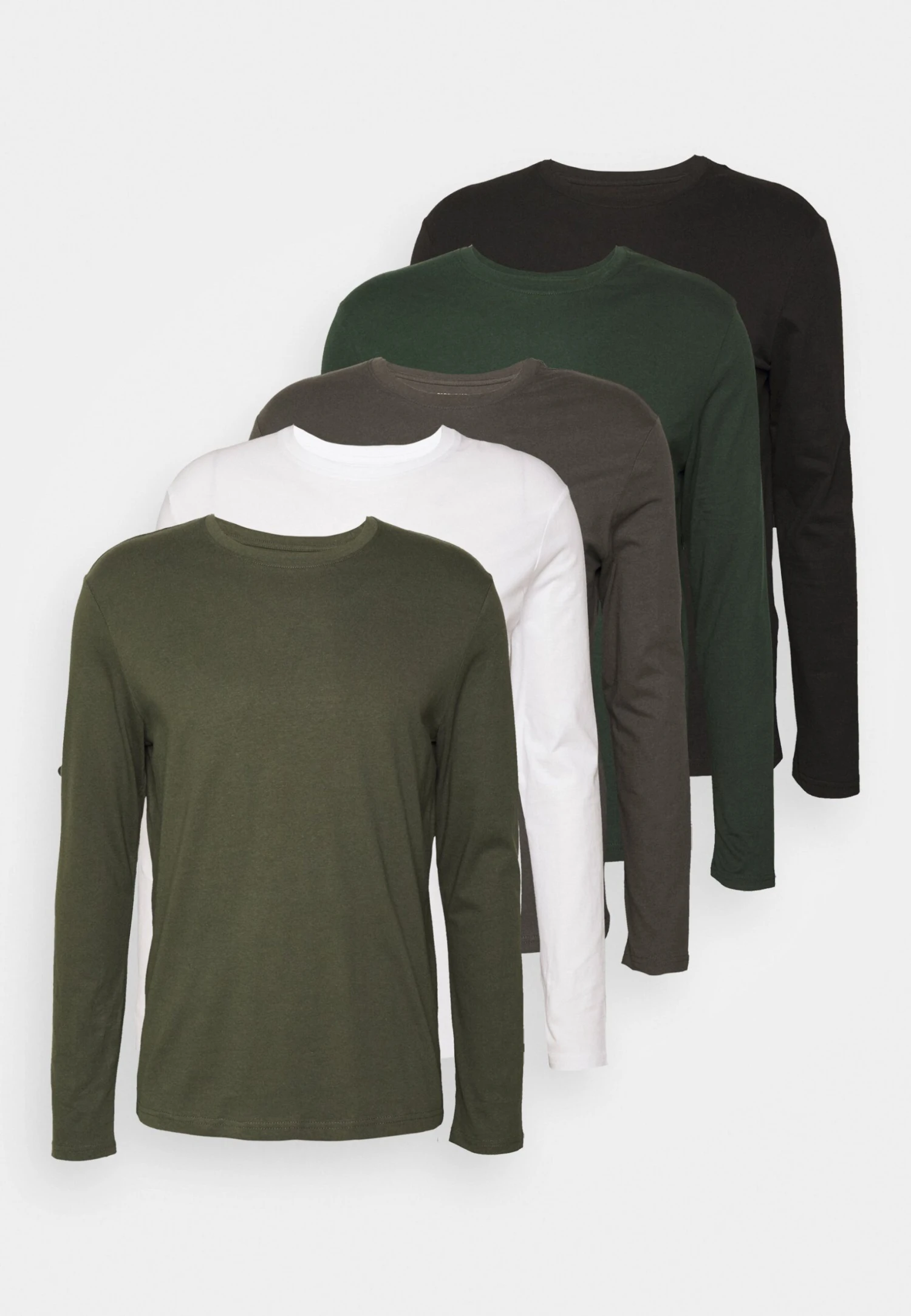Pier One 5 Pack - Camiseta De Manga Larga - White/Dark Green/Light Green/Black 7 Pier One 5 Pack - Camiseta De Manga Larga - White/Dark Green/Light Green/Black - Imagen 7