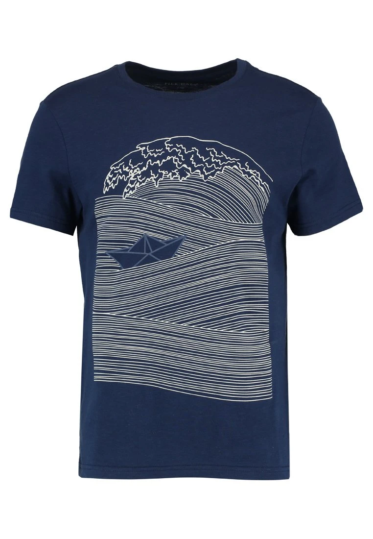 Pier One Camiseta Estampada - Dark Blue/White 5 Pier One Camiseta Estampada - Dark Blue/White - Imagen 5
