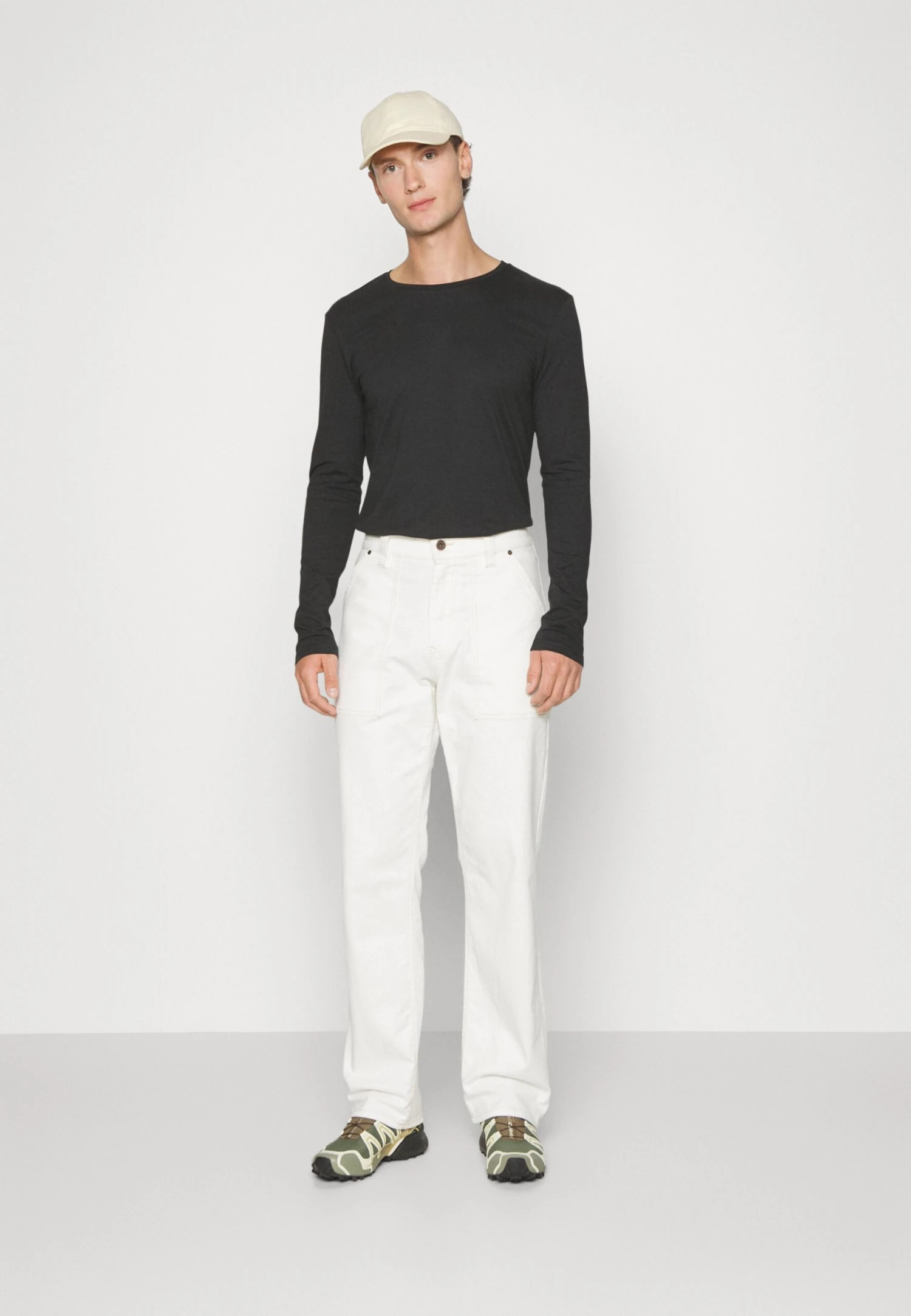 Pier One 2 Pack - Camiseta De Manga Larga - Black/Khaki 1 Pier One 2 Pack - Camiseta De Manga Larga - Black/Khaki