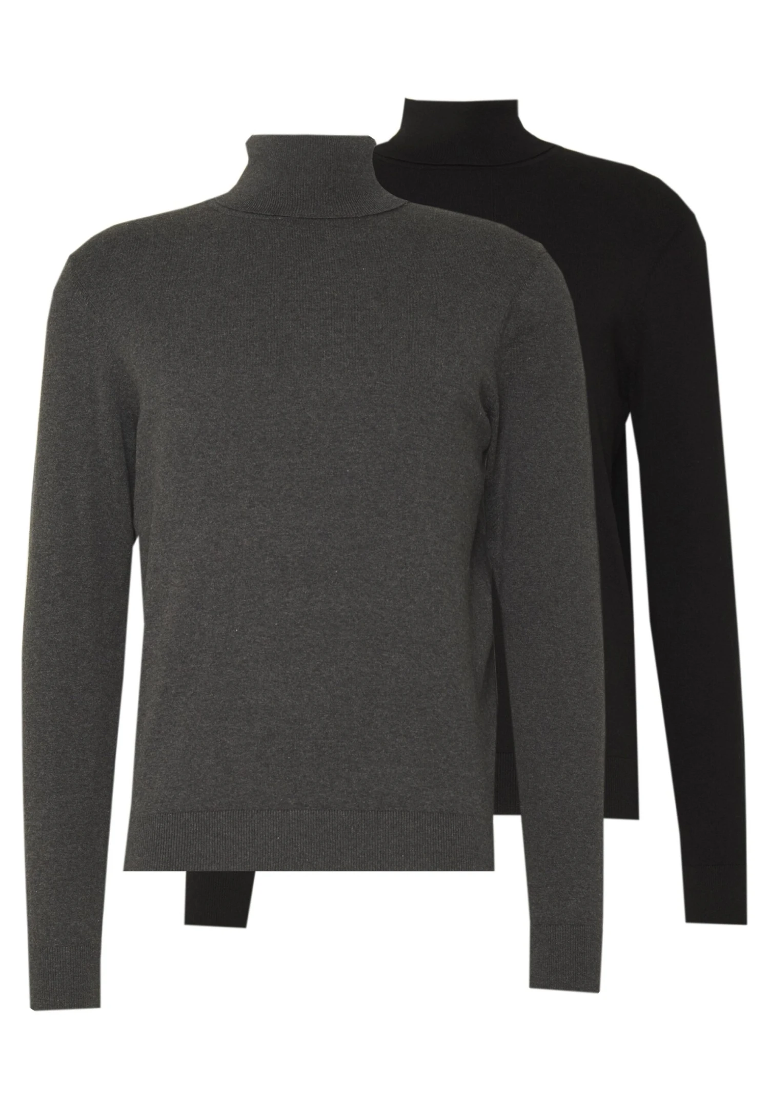 Pier One 2 Pack - Basic Turtleneck - Jersey De Punto - Black/Mottled Dark Grey 1 Pier One 2 Pack - Basic Turtleneck - Jersey De Punto - Black/Mottled Dark Grey