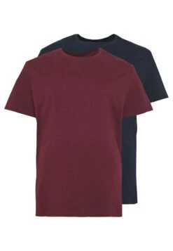 Pier One 2 Pack - Camiseta Básica - Dark Blue/Bordeaux -Pier One Ventas 5ca9e549eb7442b1ada1ae81856f1fde