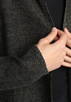 Pier One Chaqueta De Punto - Black/Olive -Pier One Ventas 77cc56baa8d64ff08fd27eaa2cfca327