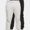 Pier One 2 Pack - Pantalones Deportivos - Black/Mottled Light Grey