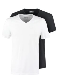 Pier One 2 Pack - Camiseta Básica - White/Black -Pier One Ventas 7f713aa7d0cf4680ab0acb77eb634838