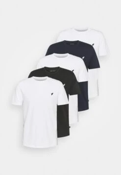 Pier One 5 Pack - Camiseta Básica - White/Black/Dark Blue -Pier One Ventas 8041bfdceeaa4d4a9a850e92a8c64783