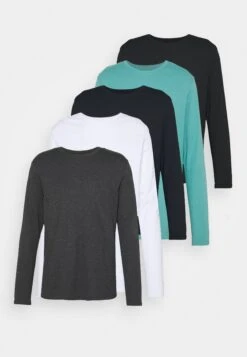 Pier One 5 Pack - Camiseta De Manga Larga - Dark Blue/Turquoise/White -Pier One Ventas 852b1adeb3684c1fb9aafb1a1a50eb45