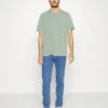 Pier One 5 Pack - Camiseta Básica - Mint/Off-White/Khaki