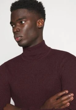 Pier One Muscle Fit Turtle - Jersey De Punto - Mottled Bordeaux -Pier One Ventas 87bc9746f3cd48c78886c3726b9971e1