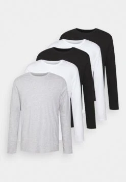 Pier One 5 Pack - Camiseta De Manga Larga - Light Grey/White/Black -Pier One Ventas 89a801e7bd5f4f2d8a995f5d7c394e4a