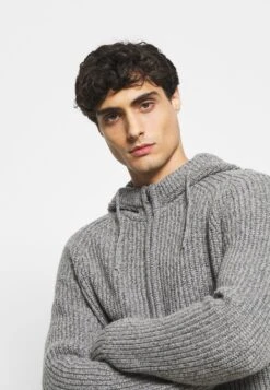 Pier One Chaqueta De Punto - Mottled Light Grey