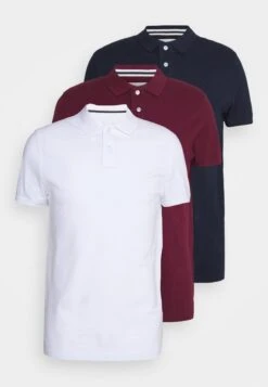 Pier One 3 Pack - Polo - Bordeaux/White/Dark Blue -Pier One Ventas 919efcdef1fb44a8aad58897d4dff9e4