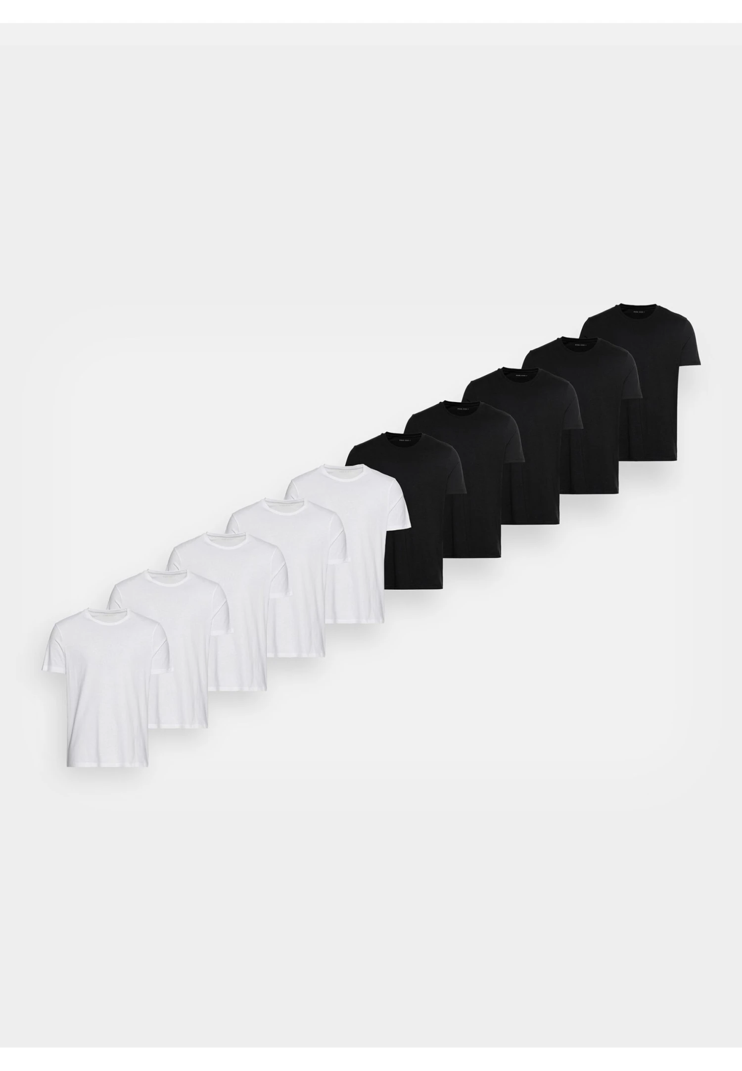 Pier One 10 Pack - Camiseta Básica - White/Black 5 Pier One 10 Pack - Camiseta Básica - White/Black - Imagen 5
