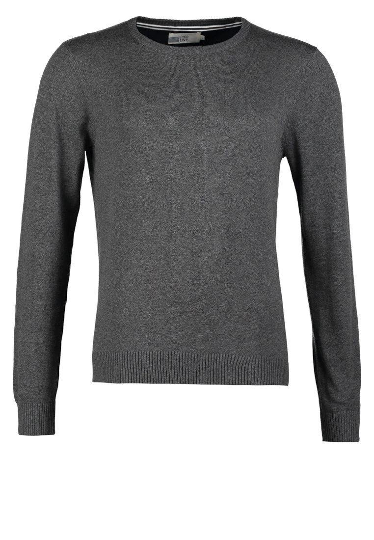Pier One Basic Crewneck - Jersey De Punto - Dark Grey Melange 5 Pier One Basic Crewneck - Jersey De Punto - Dark Grey Melange - Imagen 5