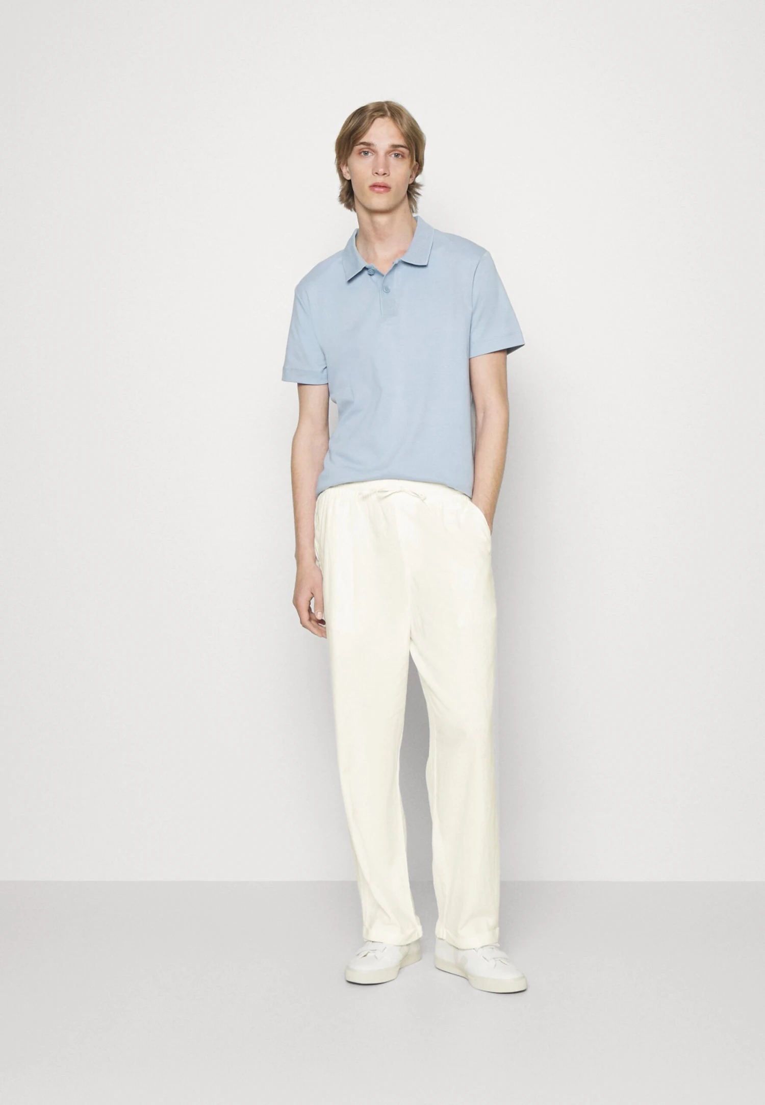 Pier One Drawcord Trousers Linen Blend - Pantalones - White 2 Pier One Drawcord Trousers Linen Blend - Pantalones - White - Imagen 2