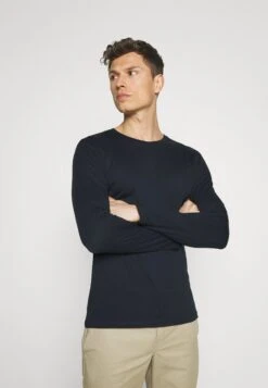 Pier One 2 Pack - Camiseta De Manga Larga - Dark Blue/Mottled Grey -Pier One Ventas b420109f082c43d2a24914f5e6ed3c25