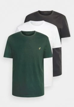 Pier One 3 Pack - Camiseta Básica - White, Black, Dark Green -Pier One Ventas cb0ef94bb9d04e7684206d4a10c4d311