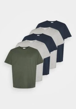 Pier One 5 Pack - Camiseta Básica - Khaki/Grey/Dark Blue -Pier One Ventas d3fe6e185c83415bbbdfd7d53b4f9bb2