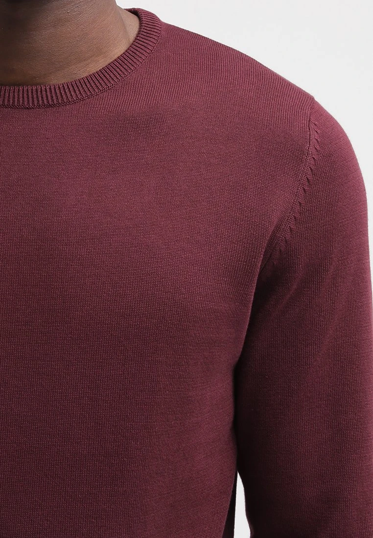 Pier One Basic Crewneck - Jersey De Punto - Bordeaux 4 Pier One Basic Crewneck - Jersey De Punto - Bordeaux - Imagen 4
