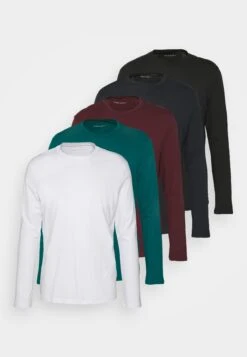 Pier One 5 Pack - Camiseta De Manga Larga - White/Dark Blue/Black -Pier One Ventas d83220e9e54d43fcb8998bbd6af96e96