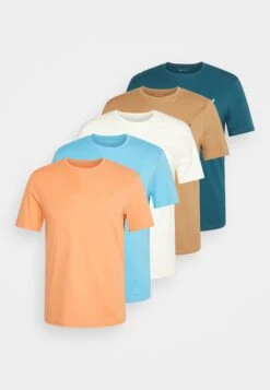 Pier One Unisex 5 Pack - Camiseta Básica - Off-White/Tan/Orange -Pier One Ventas dc4773aca5d7482f93de53f2692e5c29