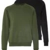 Pier One 2 Pack - Sudadera - Khaki/Black