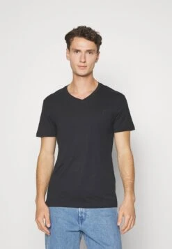 Pier One V Neck Bird Tonal 3 Pack - Camiseta Básica - Light Brown/White/Dark Blue -Pier One Ventas e08d0778ecd941aa94fa4e322df34f7c