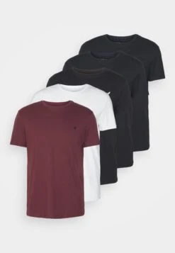 Pier One 5 Pack - Camiseta Básica - Black/White/Dark Blue -Pier One Ventas e35fd697e3f14c8ebd7f31594551082c