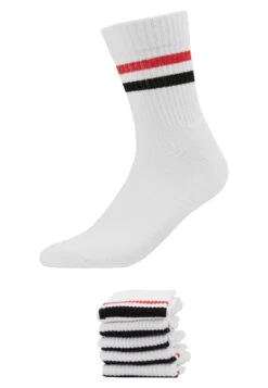 Pier One 5 Pack - Calcetines - White/Red/Black -Pier One Ventas e50279bdcd95412aaf67674d8acc3e02