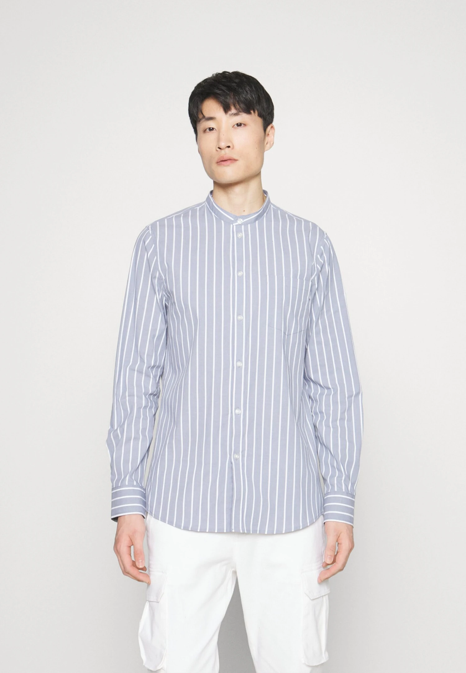 Pier One Muscle Fit Stand- Camisa - Blue 1 Pier One Muscle Fit Stand- Camisa - Blue