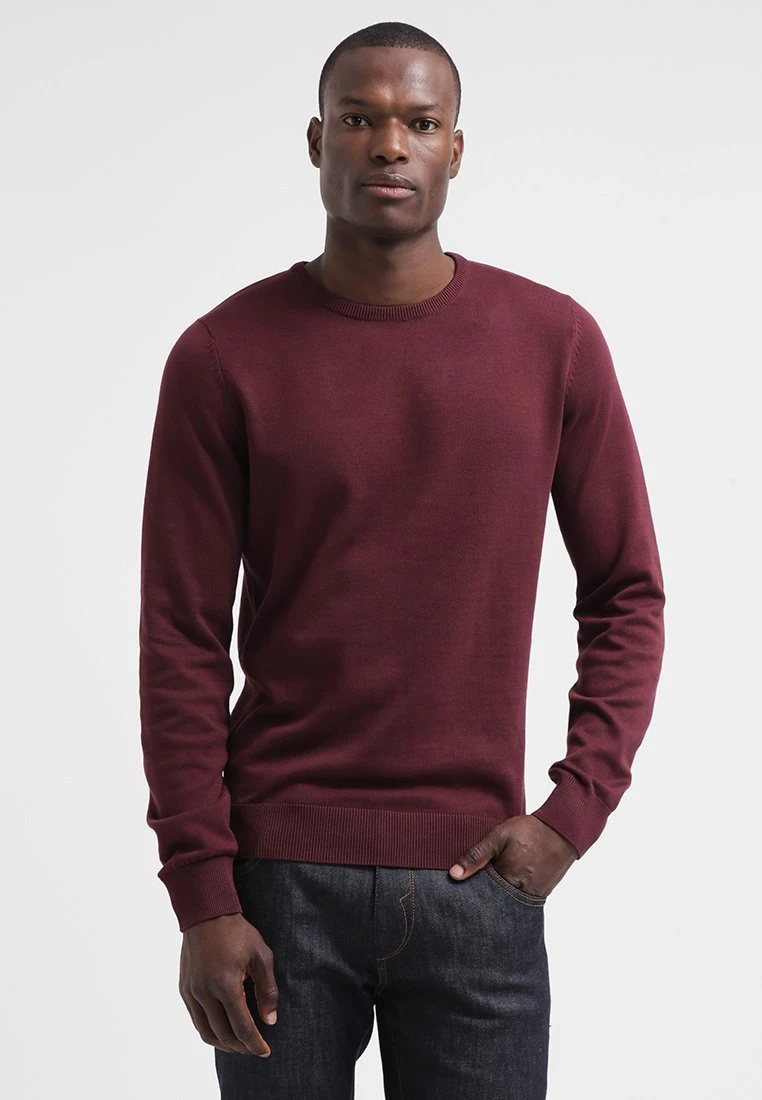 Pier One Basic Crewneck - Jersey De Punto - Bordeaux 1 Pier One Basic Crewneck - Jersey De Punto - Bordeaux