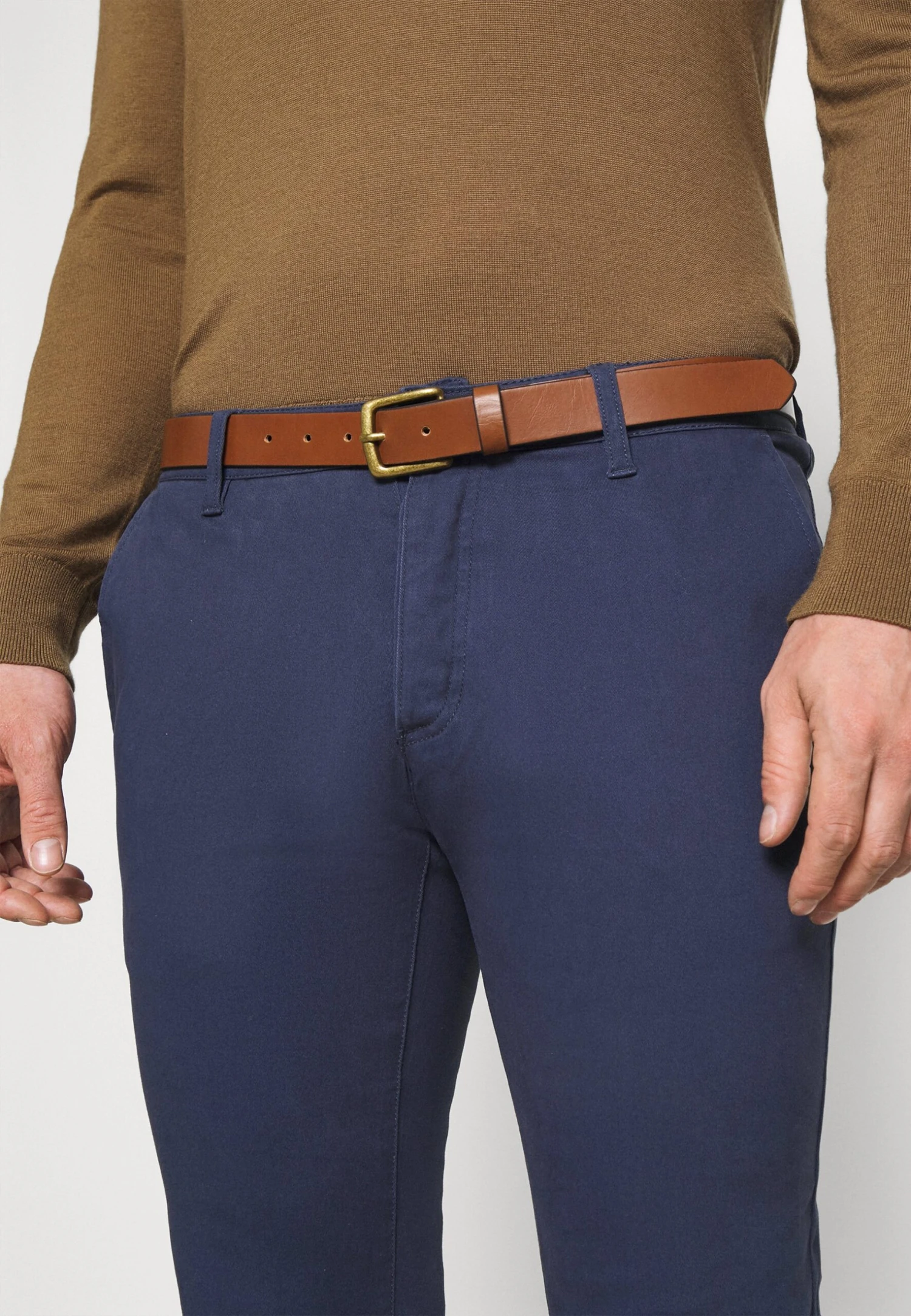 Pier One Belted - Pantalones Chinos - Dark Blue 5 Pier One Belted - Pantalones Chinos - Dark Blue - Imagen 5