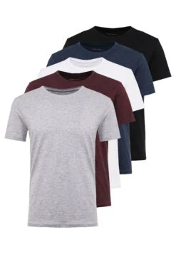 Pier One 5 Pack - Camiseta Básica - Mottled Bordeaux/White -Pier One Ventas f3311ca65bb04406b4483c68855855c6