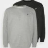 Pier One Plus Size 2 Pack - Sudadera - Black/Mottled Grey