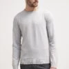 Pier One Basic Crewneck - Jersey De Punto - Light Grey