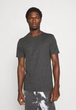 Pier One 3 Pack - Camiseta Básica - Black/Mottled Dark Grey/Bordeaux -Pier One Ventas fbb1fa11fda54722bafd9df33f46d342