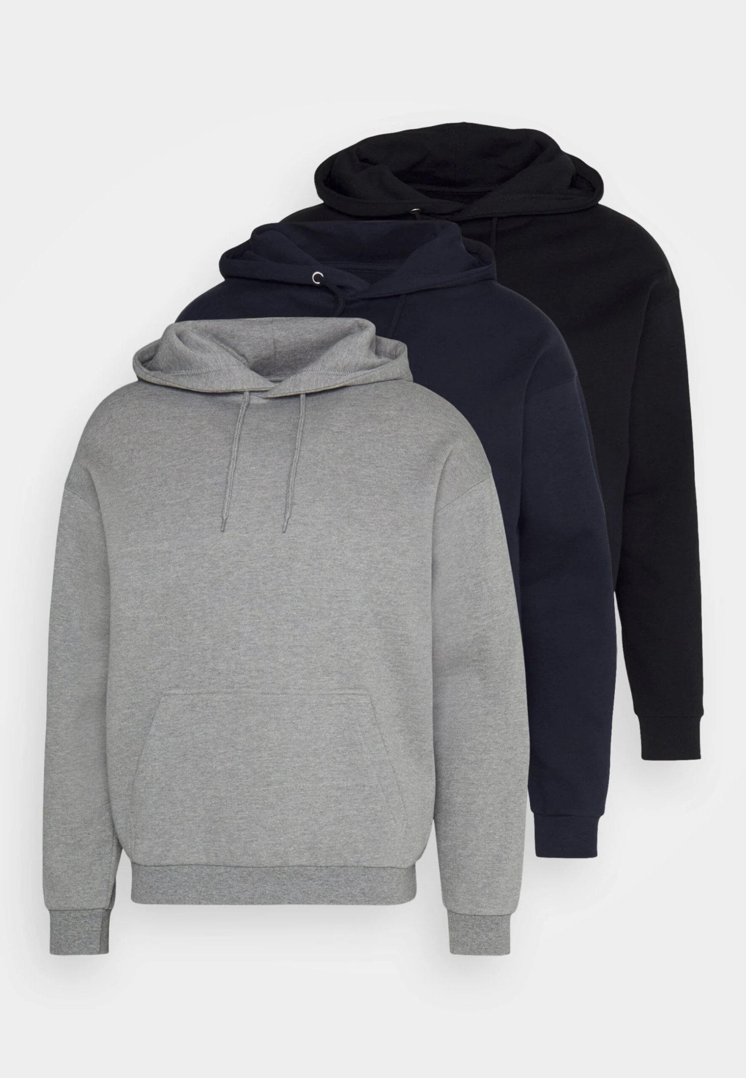 Pier One 3 Pack - Sudadera - Dark Blue/Black/Mottled Grey 1 Pier One 3 Pack - Sudadera - Dark Blue/Black/Mottled Grey